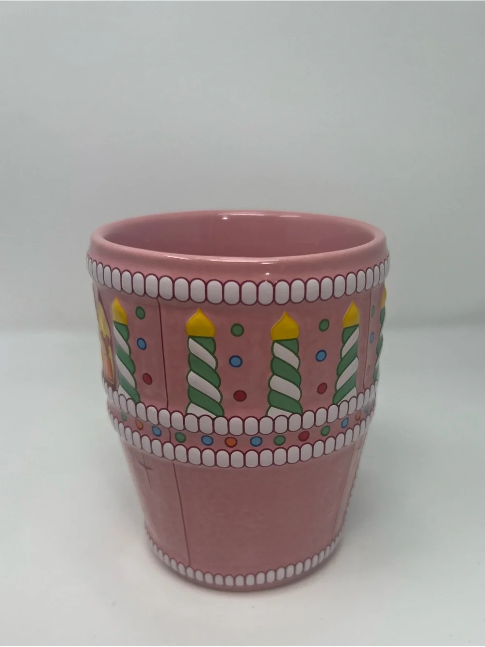Walt Disney World Parks 25th Anniversary Birthday Cake Castle Mug 3D Pink 22oz